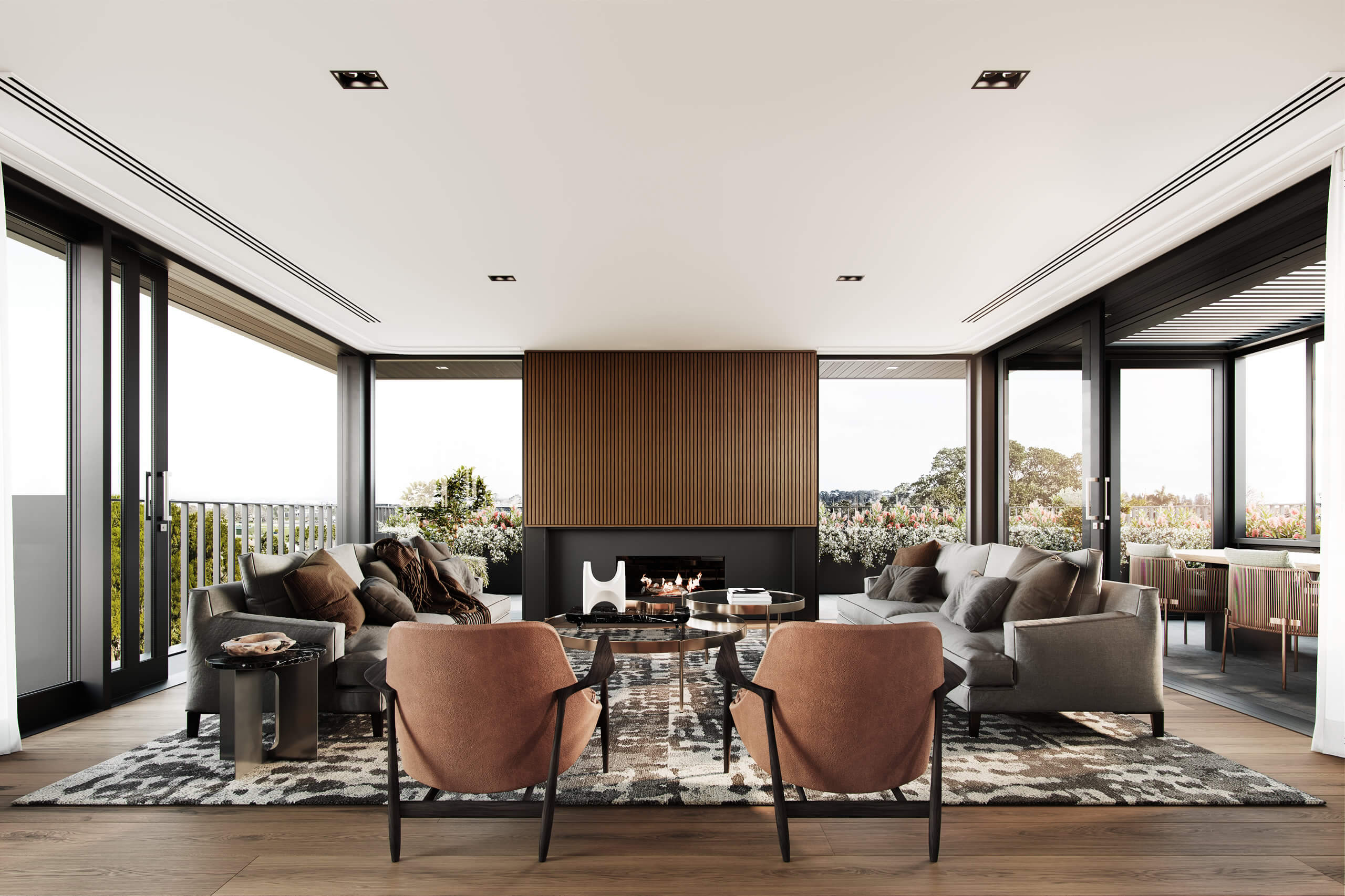 Wairua Remuera penthouse living room